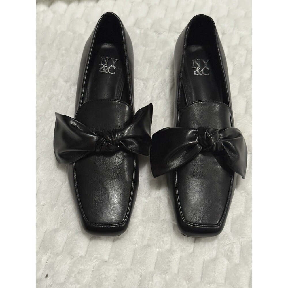 New York & Company Black Loafers for Women Size:7